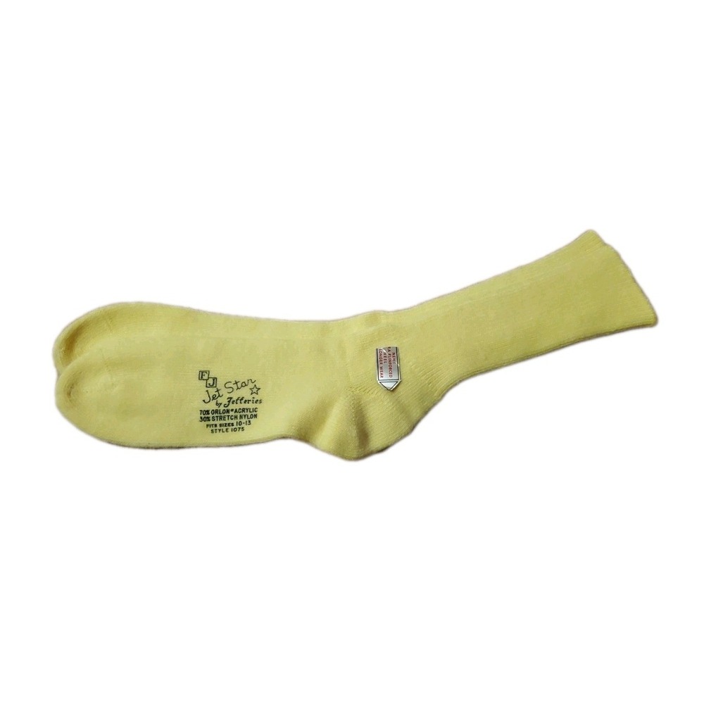 VTG Mid Calf Socks Jet Star By Jefferies Hosiery Orlon Nylon Extra Soft 10-13‎